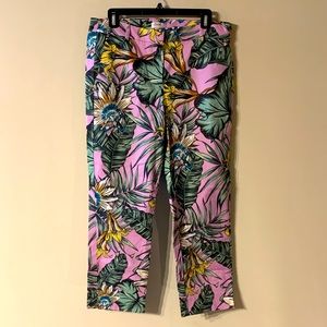 J Crew NWOT Floral Summer Cropped Pants Size 10